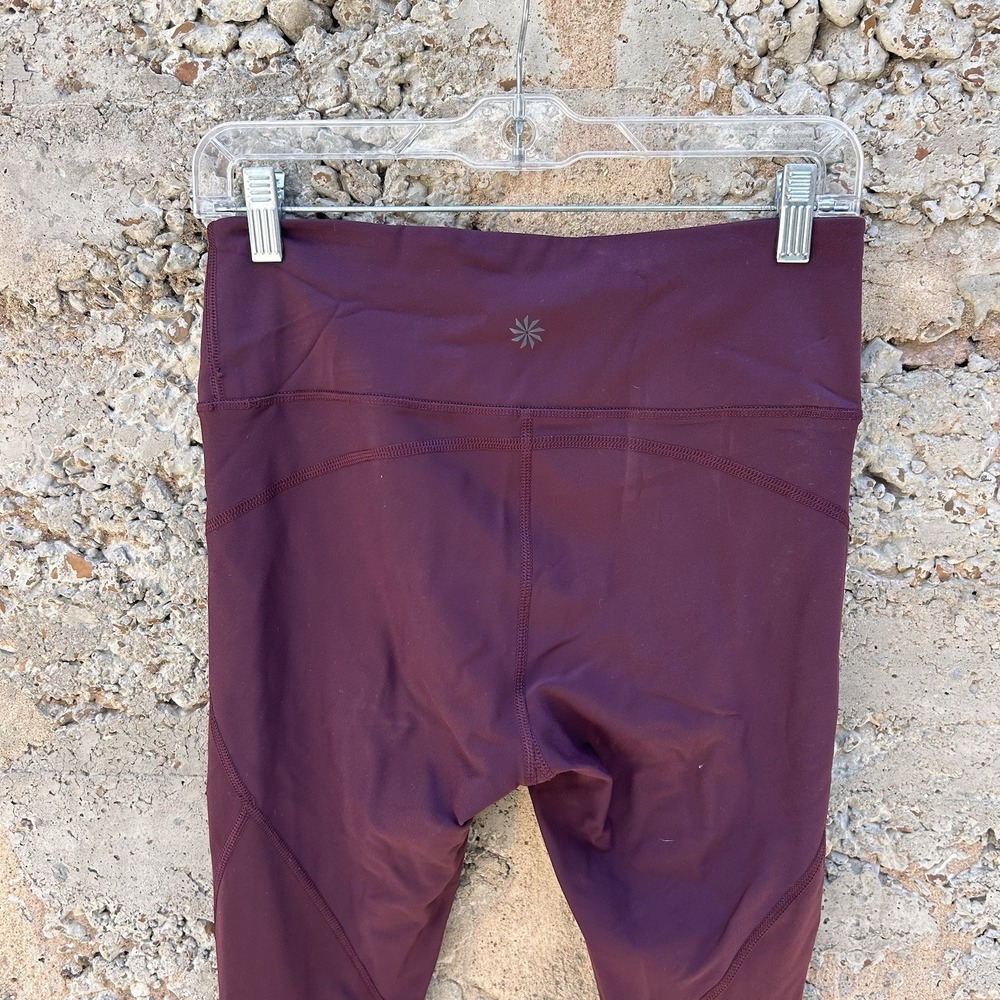 Athleta Women's Merlot Purple 7/8ths Leggings Sz‎ Small Yoga Pilates - Picture 7 of 7